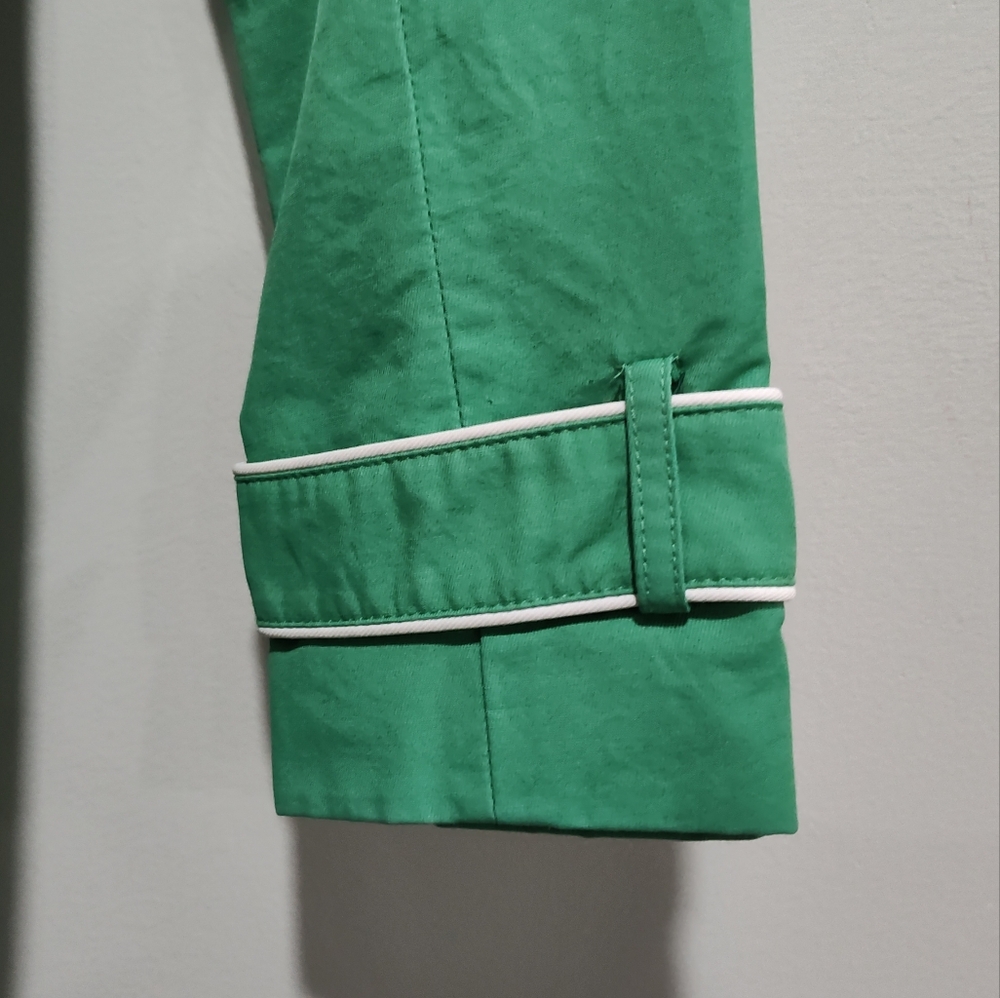 Tommy Hilfiger Women's Kelly Green Double Breasted Belted Trench Coat, Size S - Picture 3 of 11